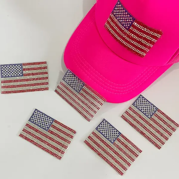 Rhinestone Flag Patch